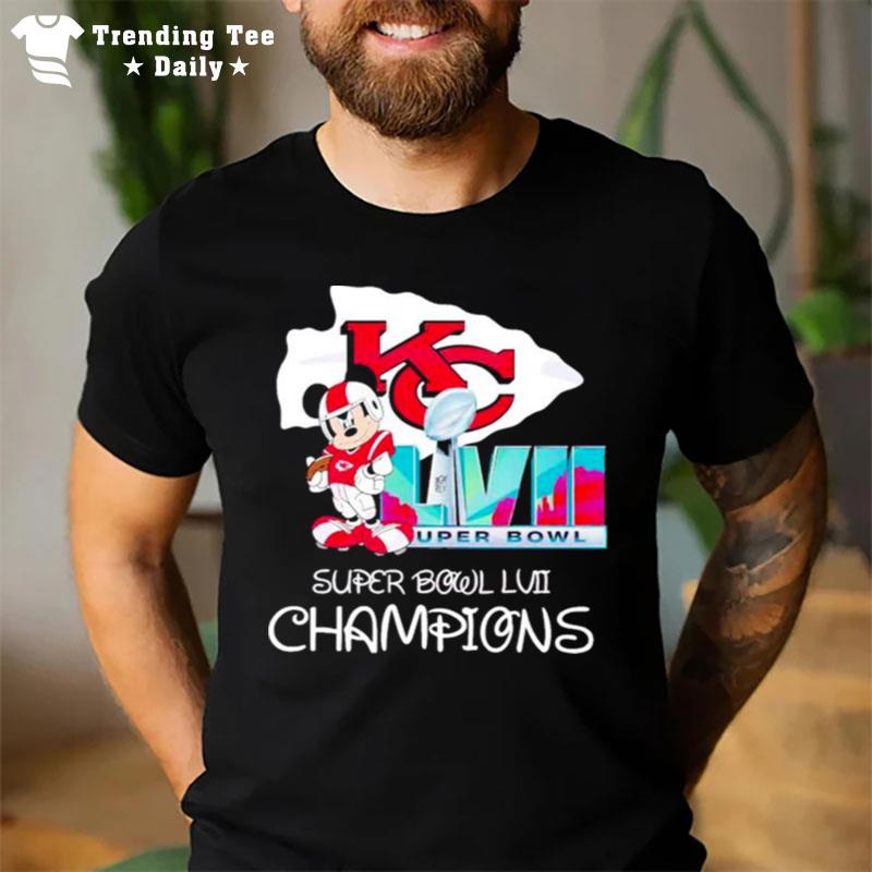 Mickey Kansas City Chiefs Super Bowl Lvii Champions T-Shirt