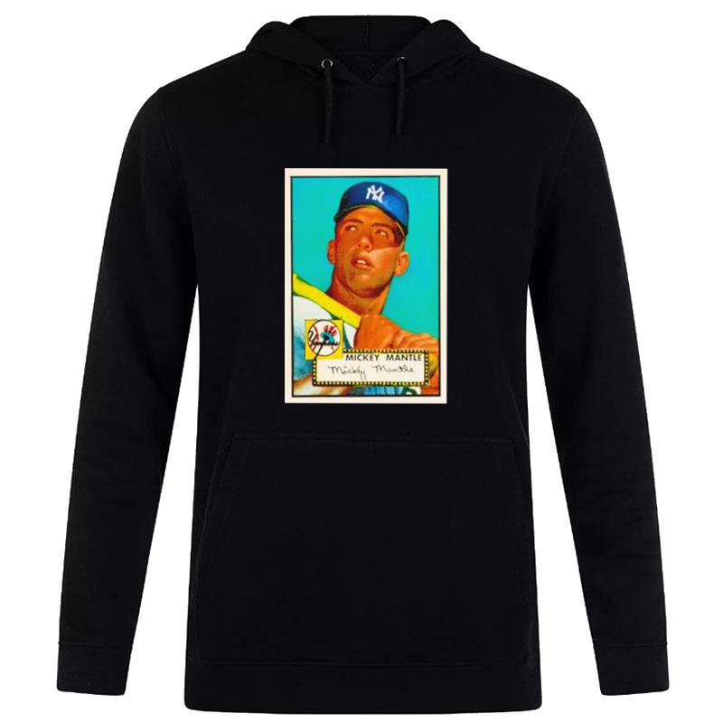 Mickey Mantle New York Yankees Retro Postcard Hoodie