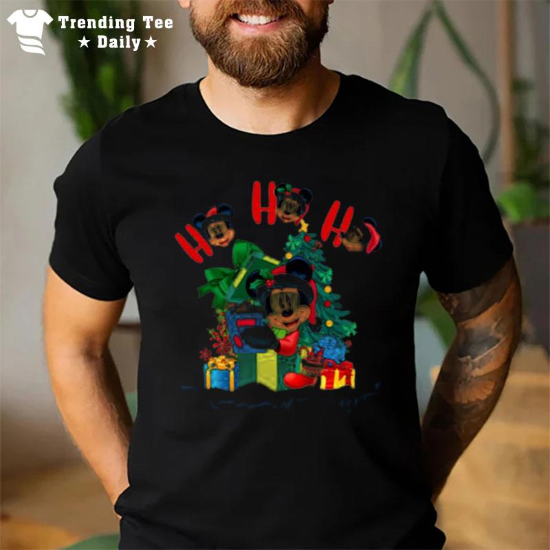 Mickey Mouse Christmas Hohoho Cartoon Character T-Shirt