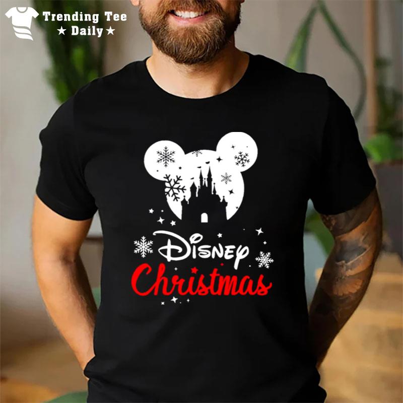 Mickey Mouse Disney Snowman Merry Christmas T-Shirt