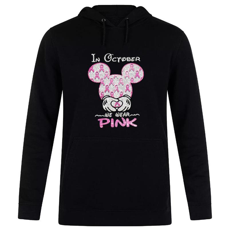 Mickey Mouse In October We Wear Pink DI'mond Hoodie