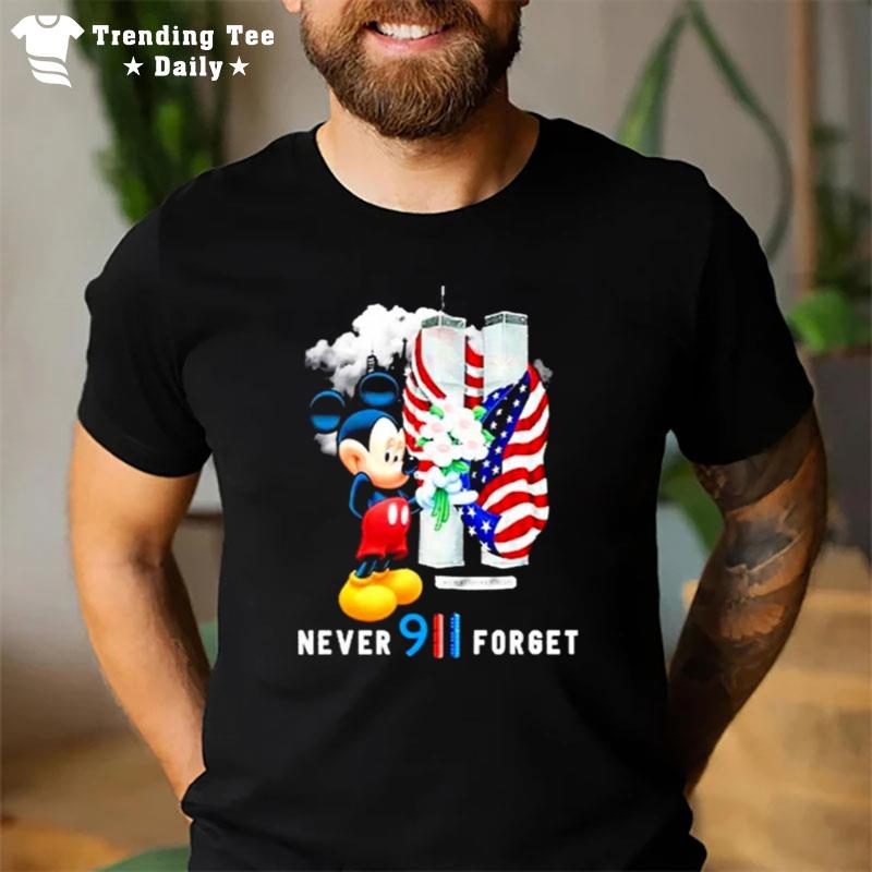 Mickey Mouse Us Flag Never Forget 911 T-Shirt