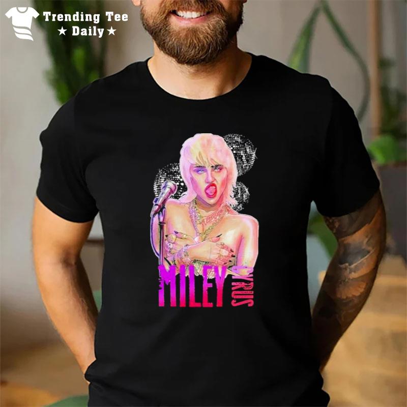 Midnight Sky Disco Miley Cyrus 90S Pop Art Men Fashion Print Summer T-Shirt