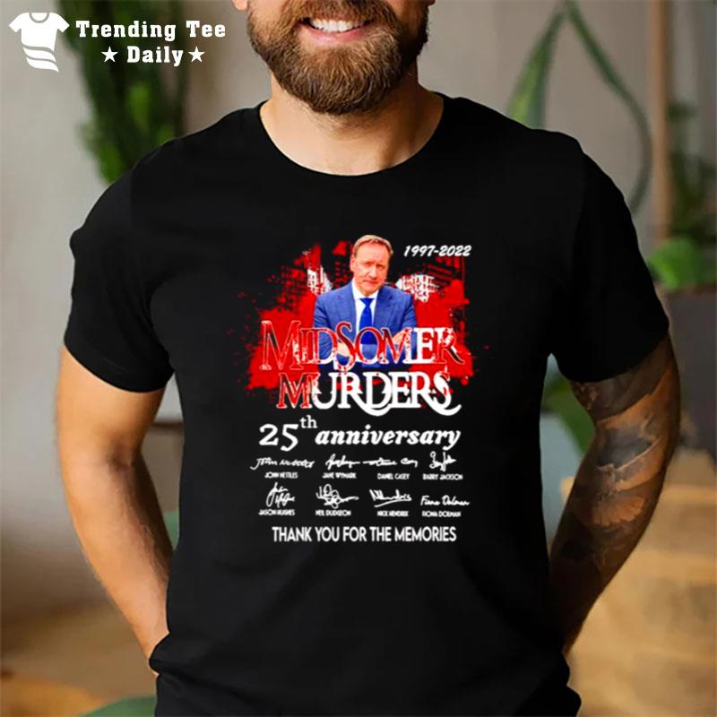 Midsomer Murders 25Th Anniversary Thank You For The Memories Sign'tures T-Shirt