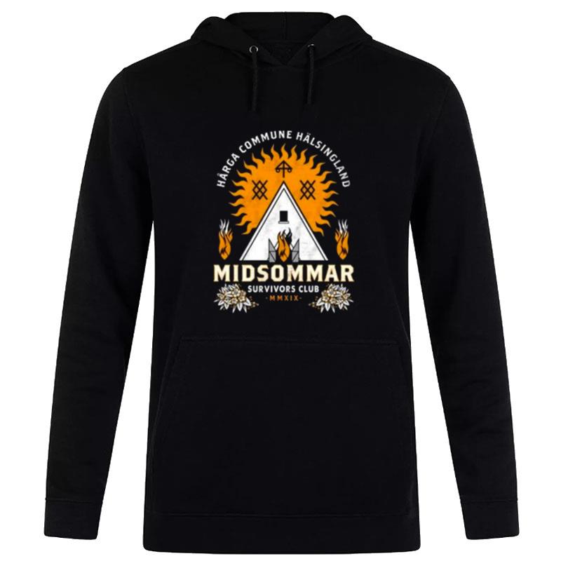 Midsommar Survival Club Scary Horror Distressed Summer Festival Survivors Club Hoodie