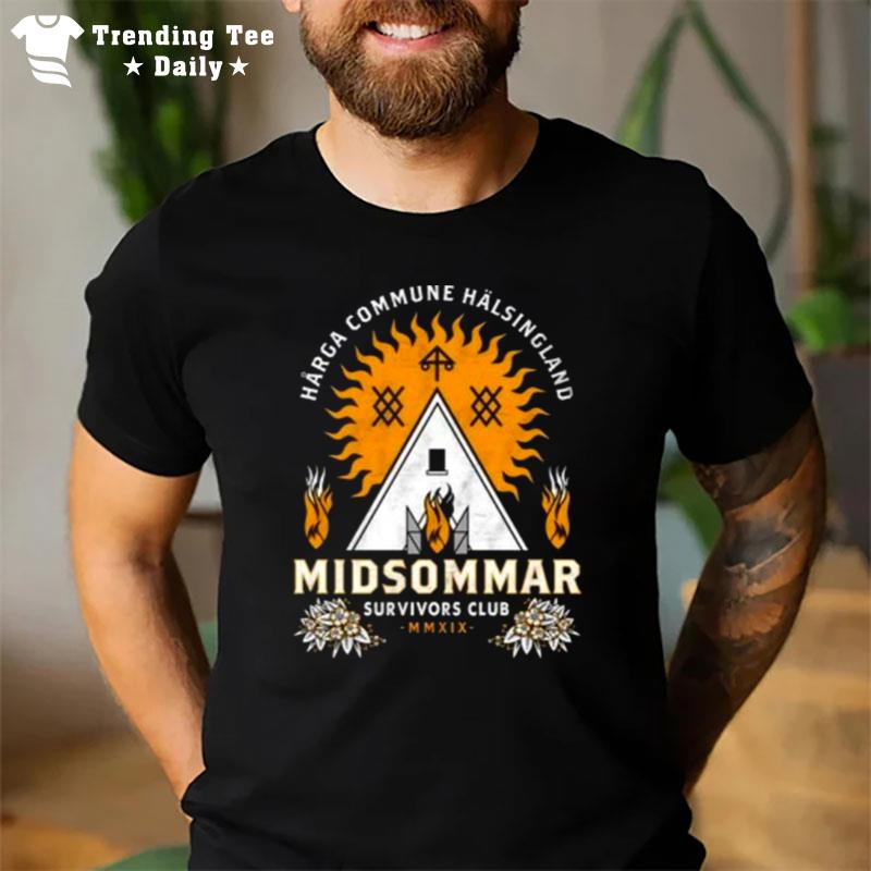 Midsommar Survival Club Scary Horror Distressed Summer Festival Survivors Club T-Shirt