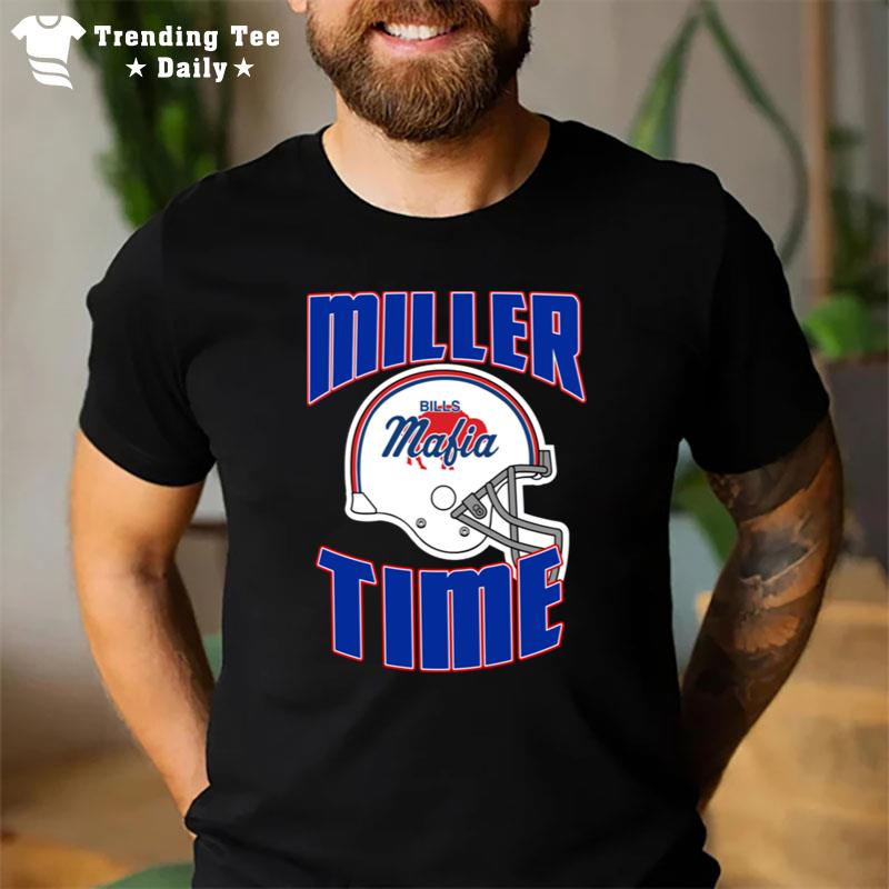 Miller Time Buffalo Bills Sticker T-Shirt