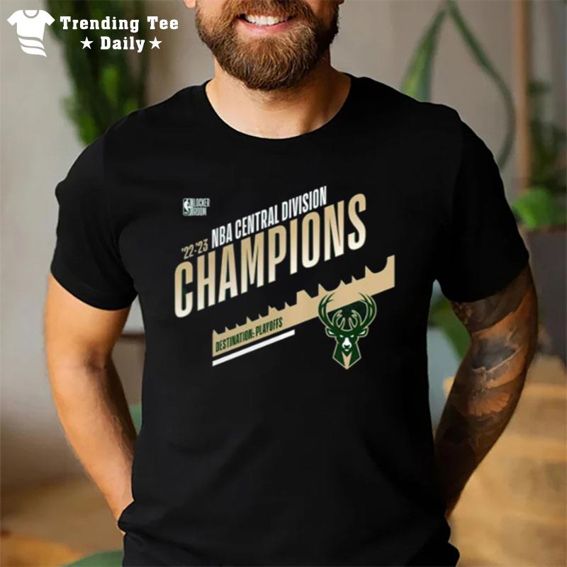 Milwaukee Bucks 2023 Central Division Champions Locker Room T-Shirt