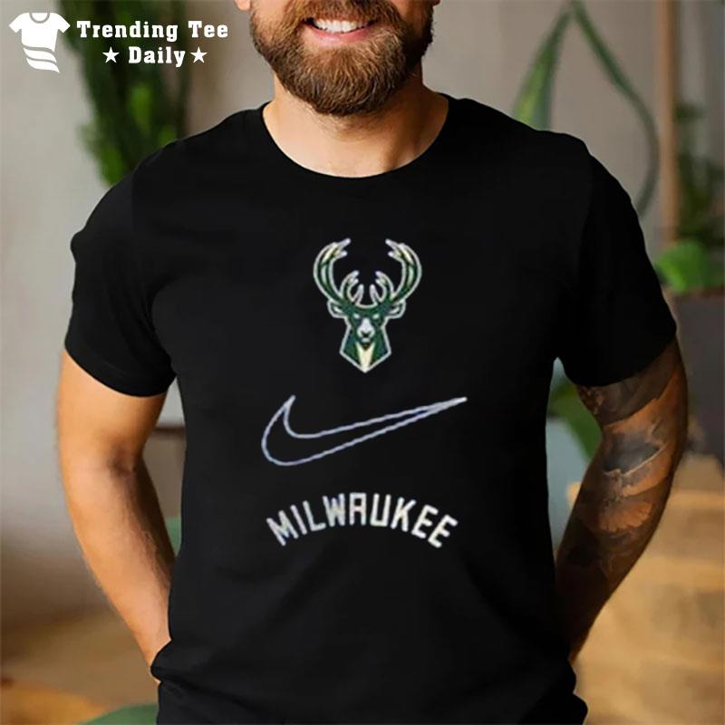 Milwaukee Bucks Nike 2022 23 City Edition Courtside Max90 Vintage Wash T-Shirt