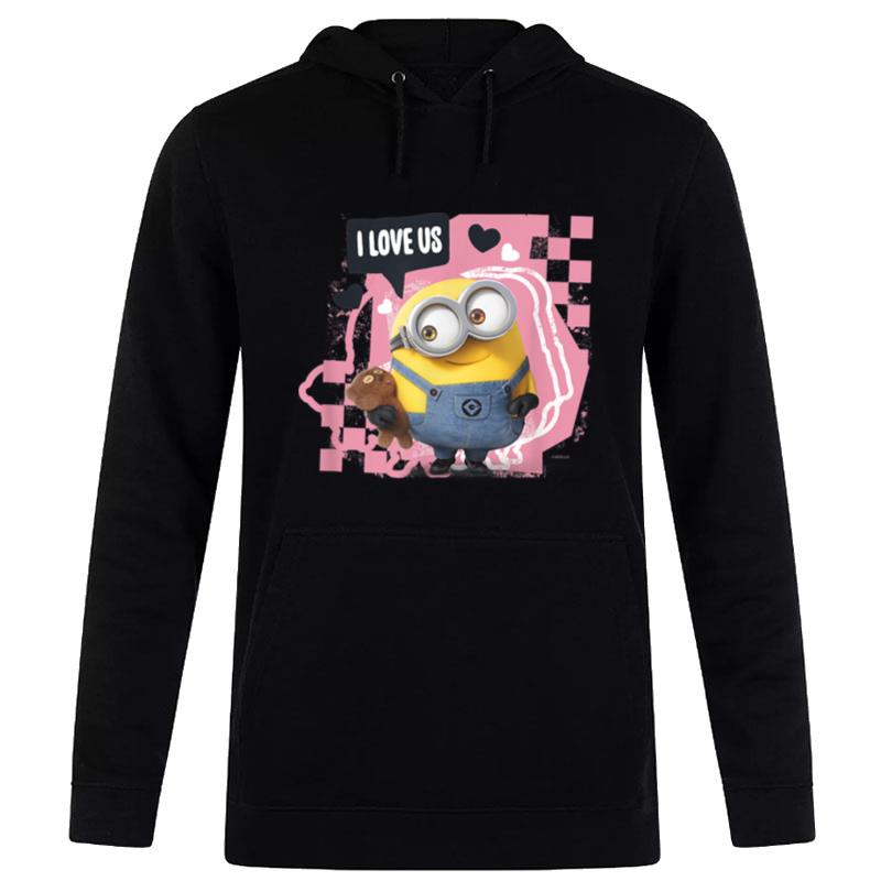 Minions Valentine's Day I Love Us Bob Teddy Bear Hoodie