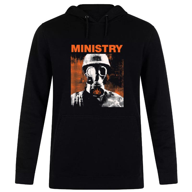 Ministry - Orange Gas Mask Hoodie