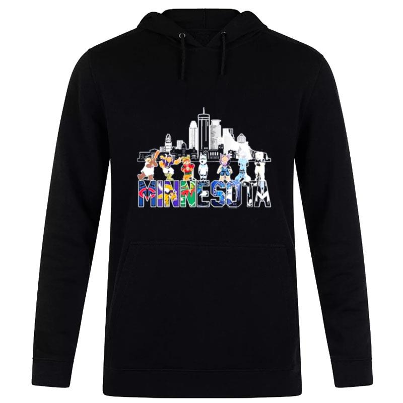 Minnesota Skyline Sports Teams Mascots Hoodie