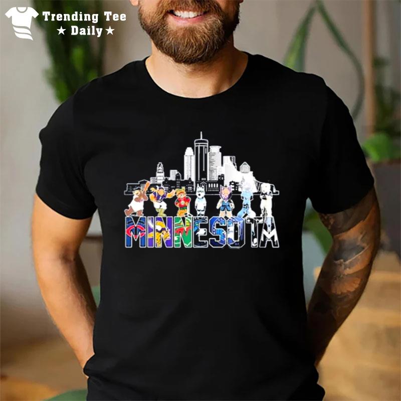 Minnesota Skyline Sports Teams Mascots T-Shirt