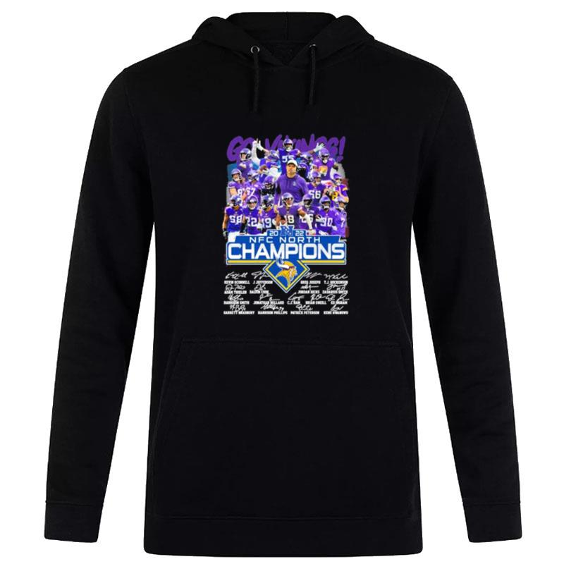 Minnesota Vikings 2022 Nfc North Champions Sign'tures Hoodie