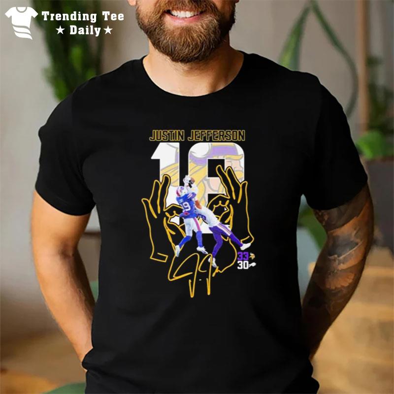 Minnesota Vikings And Buffalo Bills Justin Jefferson 33 30 T-Shirt