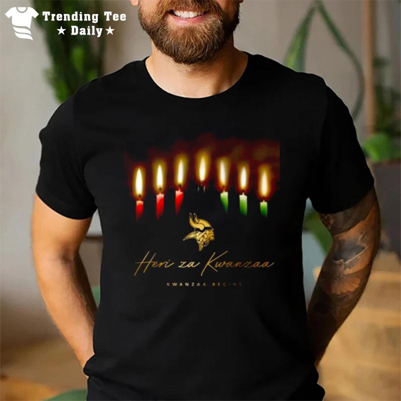 Minnesota Vikings Heri Za Kwanzaa Begins T-Shirt