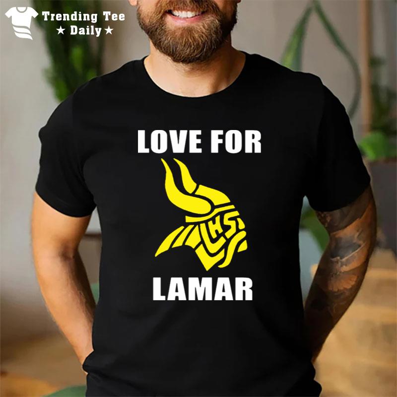 Minnesota Vikings Logo Love For Lamar T-Shirt