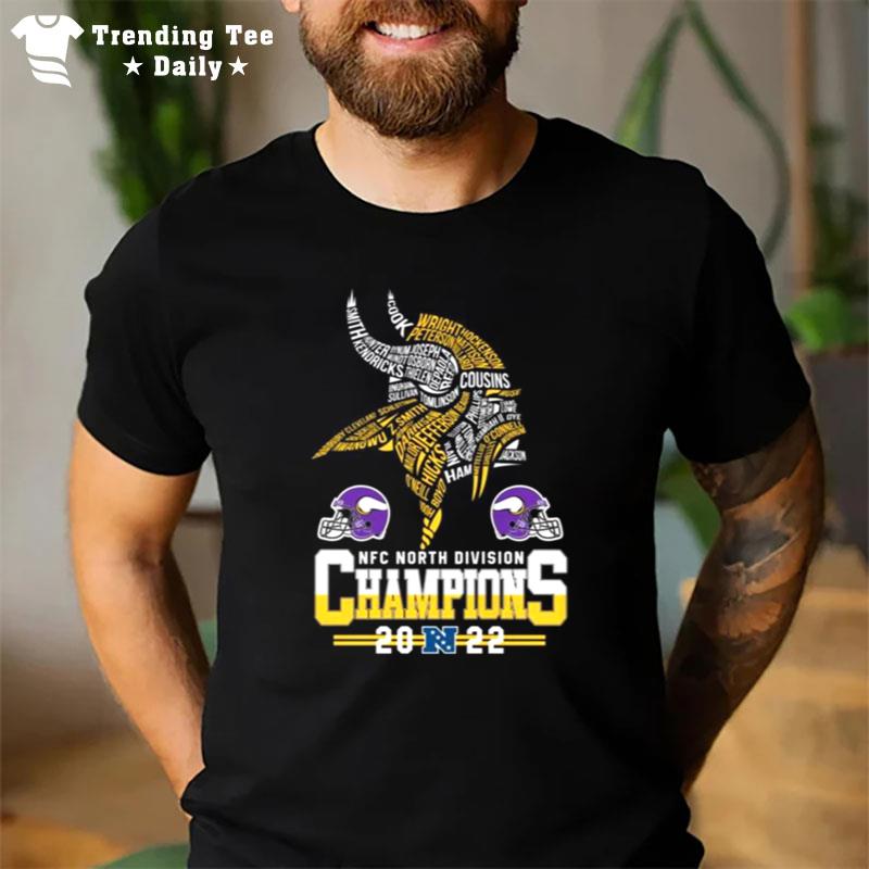 Minnesota Vikings Team Football 2022 Nfc North Division Champions T-Shirt