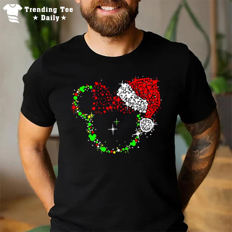 Minnie Head With Santa Hat Christmas Trip And Holday Christmas 2022 T-Shirt