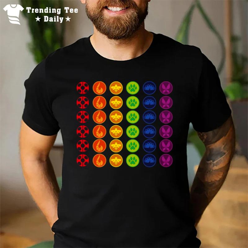 Miraculous Ladybug Rainbow Collection Miraculous Heroez Sympbols T-Shirt