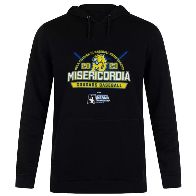 Misericordia University 2023 Ncaa Division Iii Baseball Championship Misericordia Cougars Baseball Hoodie