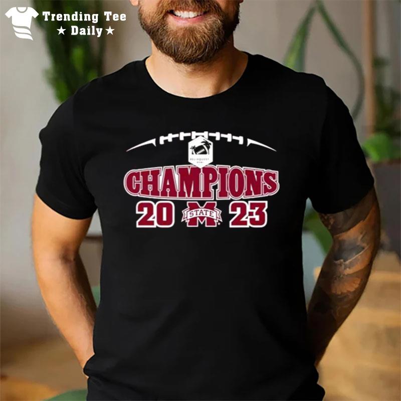 Mississippi State 2023 Reliaquest Bowl Champions Skyline T-Shirt