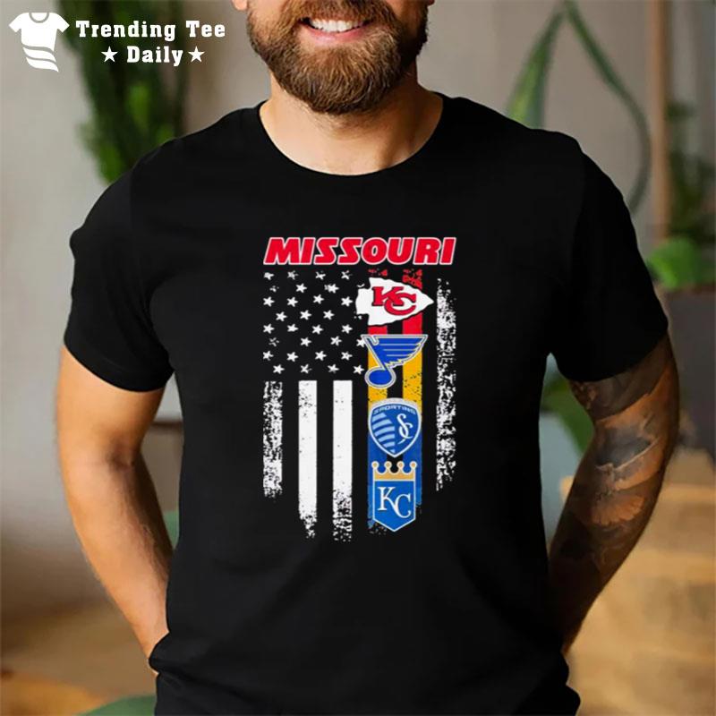 Missouri Kansas City Chiefs Kansas St Louis Blues City Sporting And Kansas City Royals T-Shirt