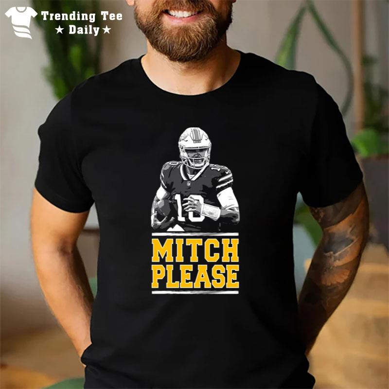 Mitch Please Black And White Art Football T-Shirt