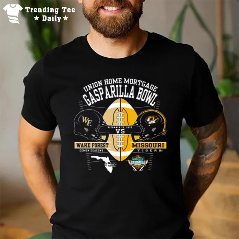 Mizzou Tigers Official Gasparilla Bowl Dueling Helmets T-Shirt