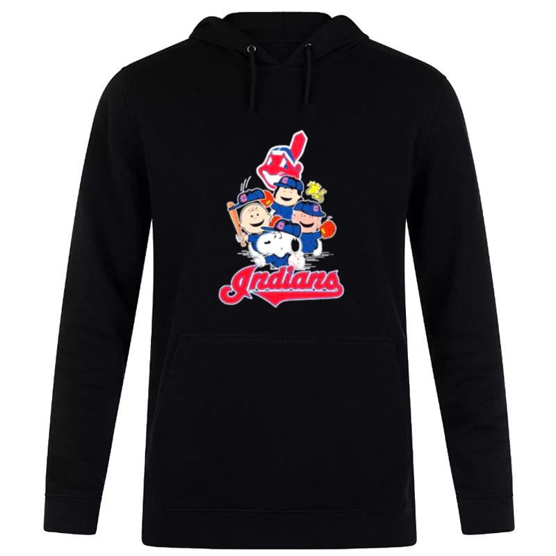 Mlb Cleveland Indians Snoopy Charlie Brown Woodstock The Pean'ts Movie Baseball Hoodie