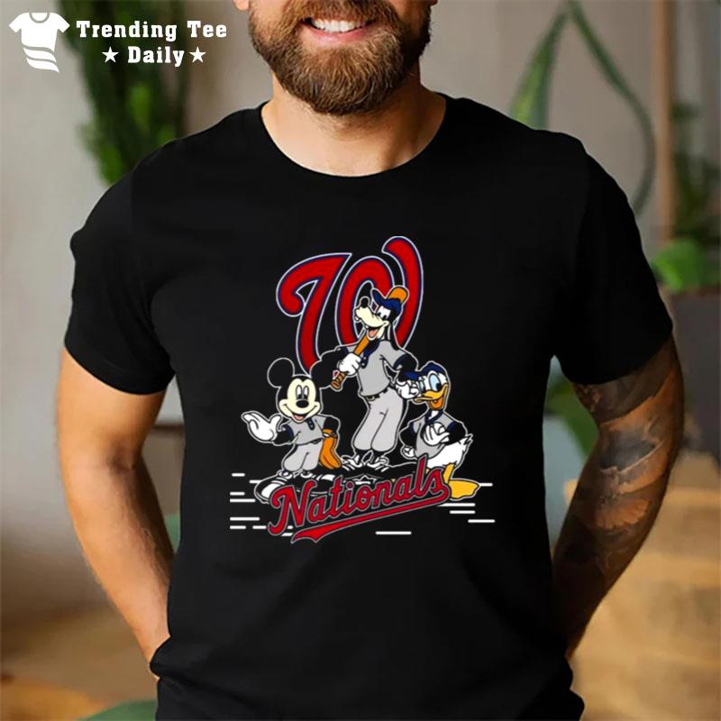 Mlb Washin'ton n'tionals Teams Mickey Goofy Donald T-Shirt