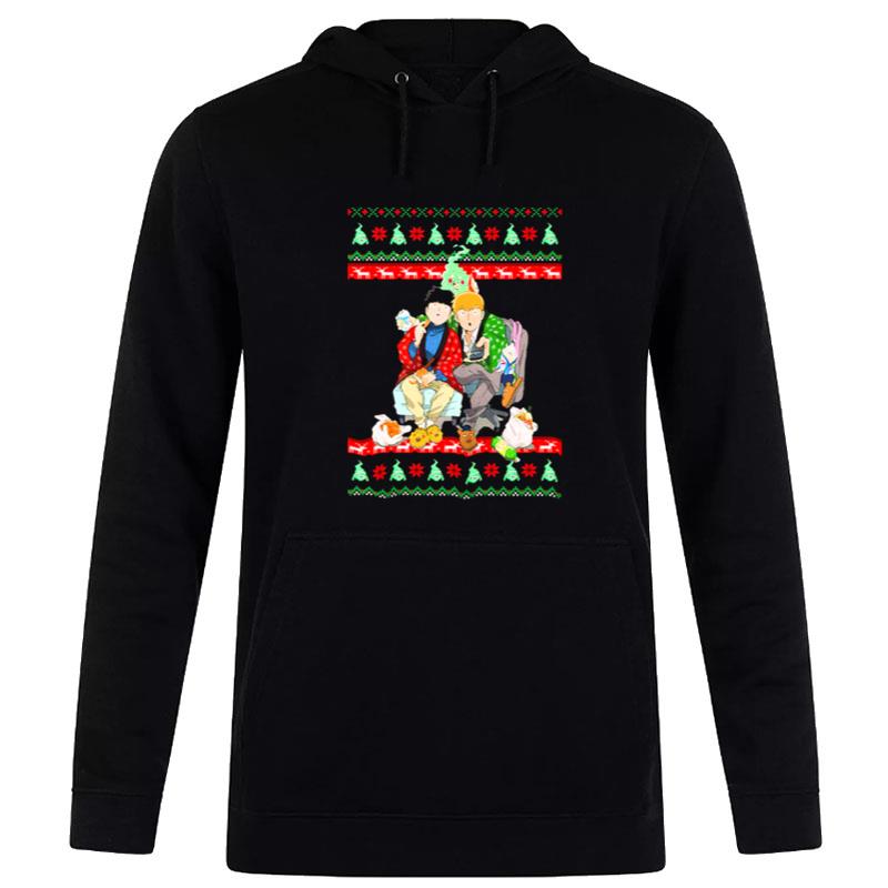 Mob Psycho 100 Christmas Shigeo And Arataka Christmas Anime Hoodie