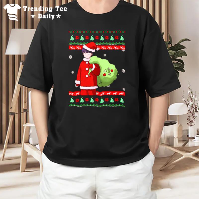 Mob Psycho 100 Shigeo Kageyama Christmas Anime Ugly Christmas T-Shirt