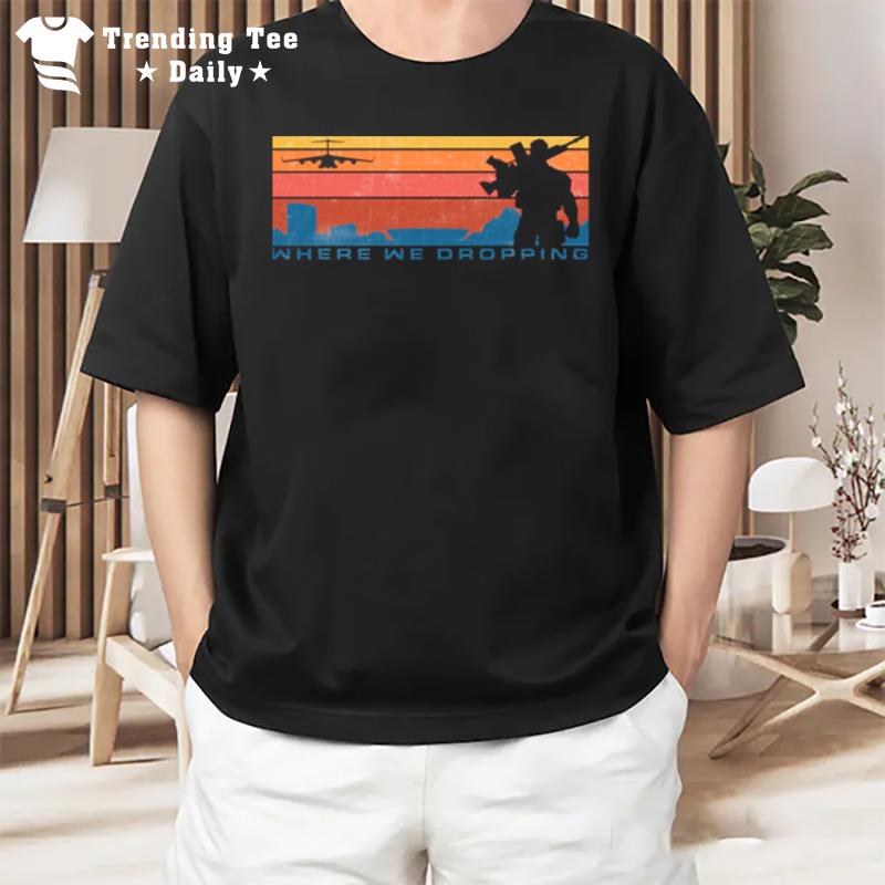 Modern Warfare Warzone Where We Dropping Vintage T-Shirt