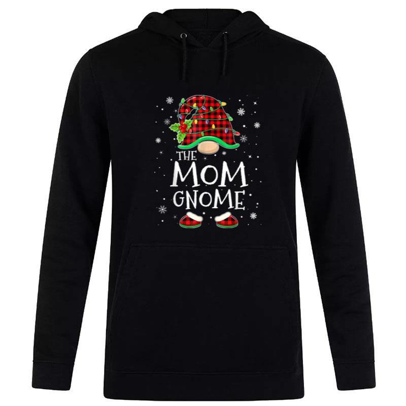 Mom Gnome Red Plaid Matching Family Christmas Mommy Pajama Hoodie