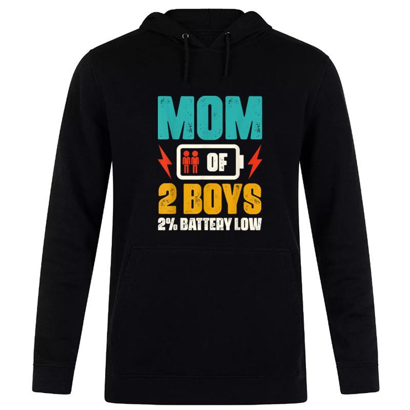 Mom Of 2 Boys Gift From Son Mothers Day Birthday Women Hoodie