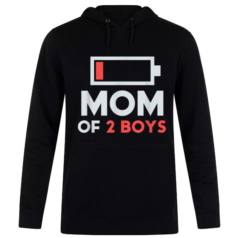 Mom Of 2 Boys Gift From Son Mothers Day Birthday Women Hoodie