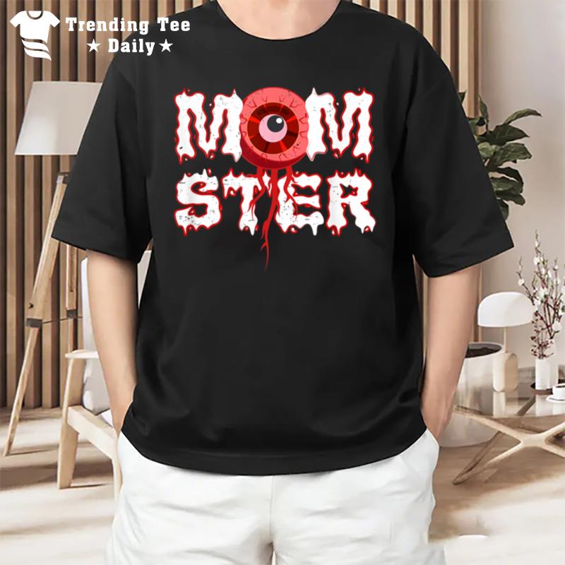 Momster Halloween Costume Women Men Matching Halloween Mom T-Shirt