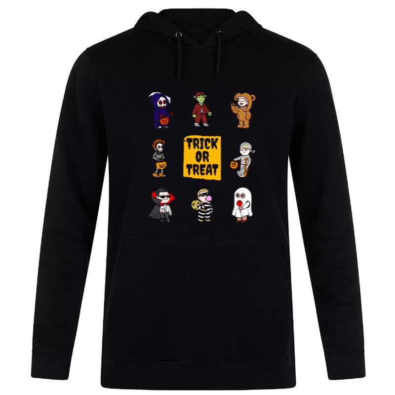 Momster Halloween'trick Or Treat Cute Chibi Horror Characters Hoodie