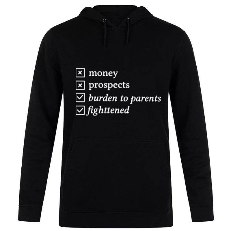 Money Prospects Burden'to Parents Fighttened Hoodie