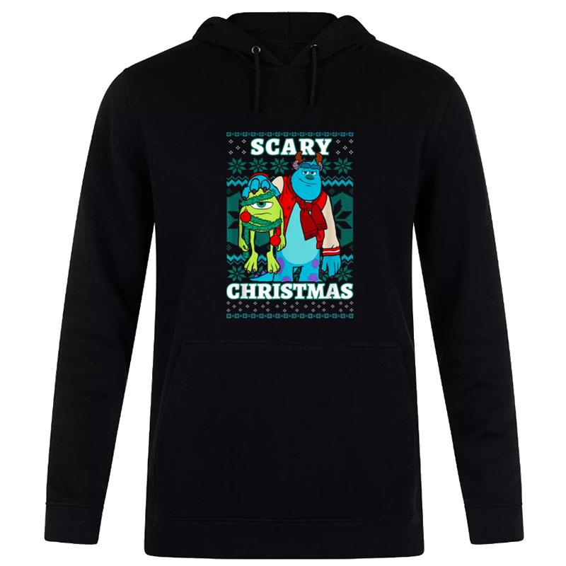 Mon'ters Christmas Scary Ugly Pattern Mon'ters Inc Cartoon Pixar Hoodie