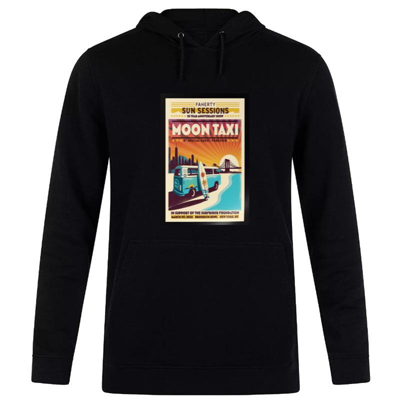 Moon'taxi New York March 1St 2023 Brooklyn Bowl Ny Poster Hoodie