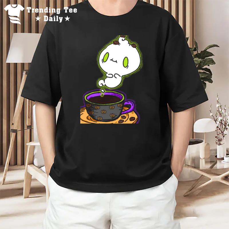 More Espresso Less Depresso Halloween Cute Ghos T-Shirt