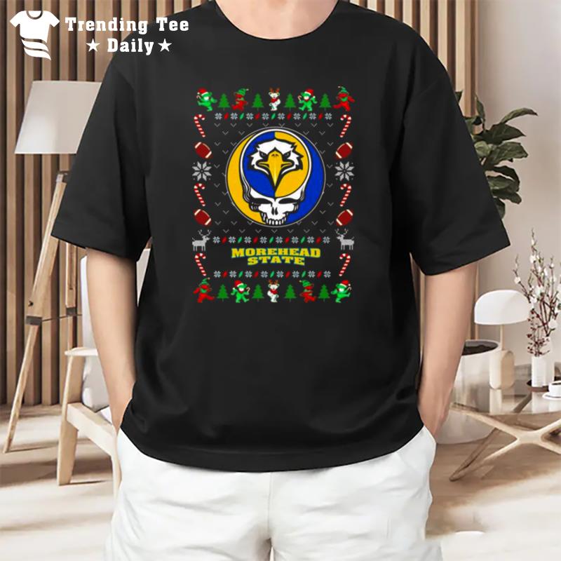 Morehead State Eagles Grateful Dead Ugly Christmas T-Shirt