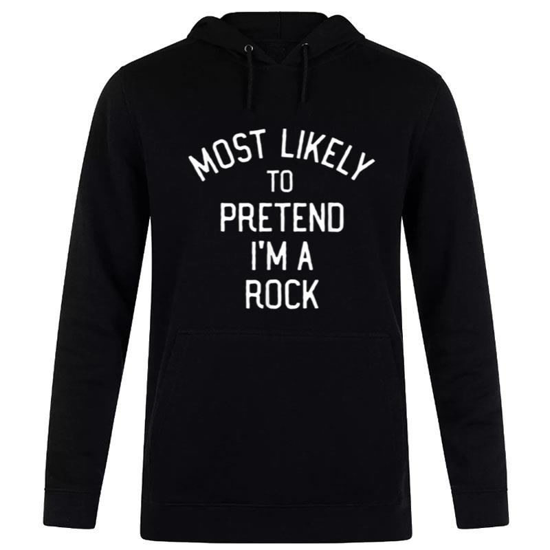 Most Likely To Pretend I'm A Rock Halloween Matching Hoodie