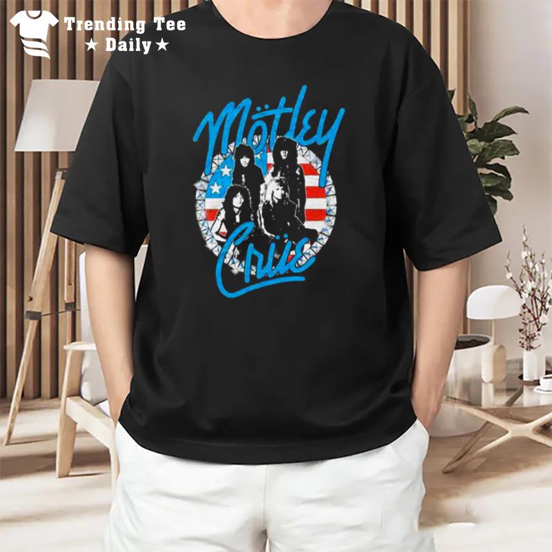 Motley Crue Vintage Girls Studs & Flag T-Shirt