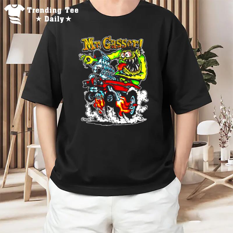 Mr Gasser Cartoon Rat Casual T-Shirt