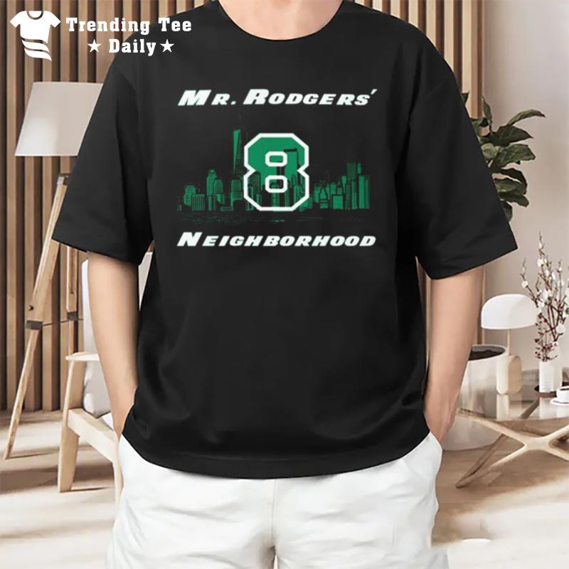 Mr Rogers Neighborhood #8 New York Jets T-Shirt