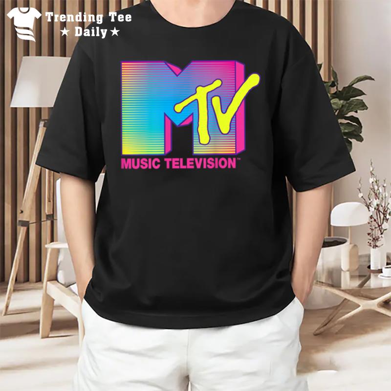 Mtv Logo Fluorescent Colors Graphic T-Shirt