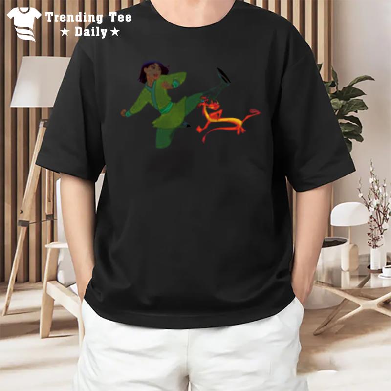 Mulan And Mushu Kicking T-Shirt